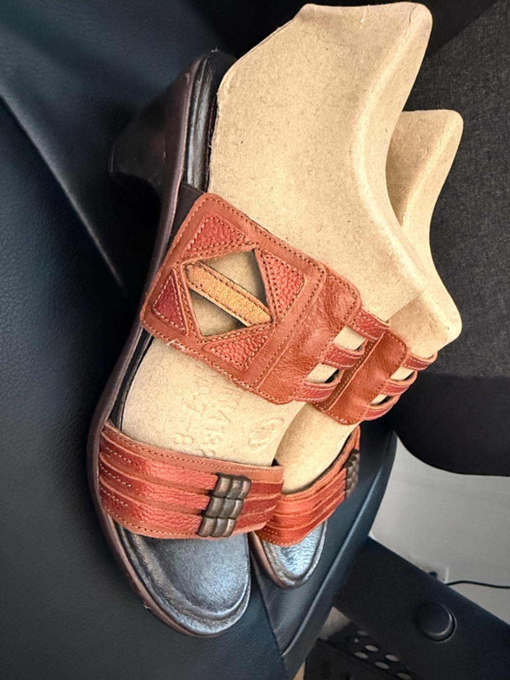 Naot Women's Tan/Brown Leather Low Heel Sandals